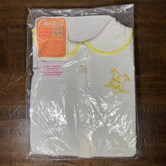 Vtg CARTER'S S-T-R-E-T-C-H "JAMAKINS" COVERALL Baby - MEDIUM 14-20lbs - Clown - Picture 1 of 5